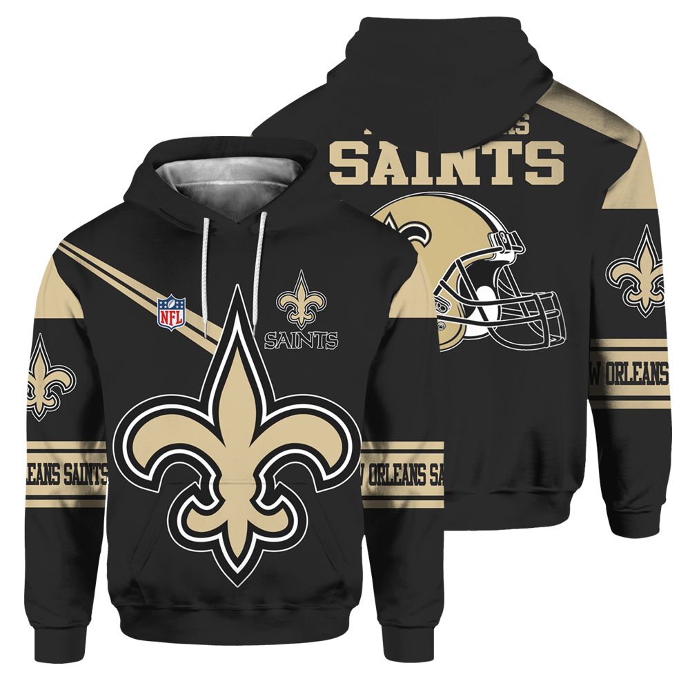 Men's New Orleans Saints 2019 Black Pullover Hoodie